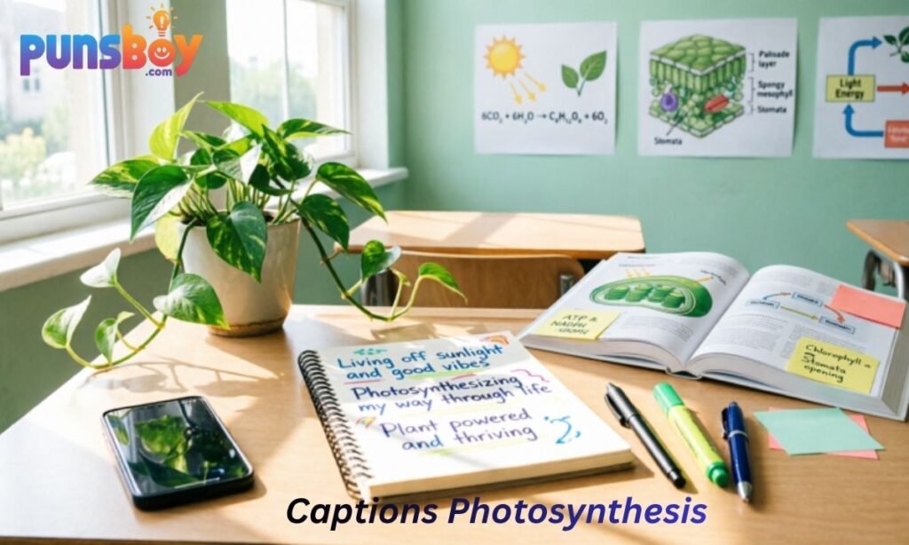 Captions Photosynthesis