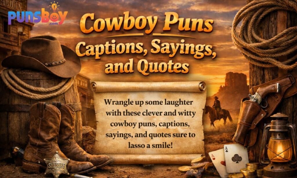 Cowboy Puns Captions, Sayings, and Quotes