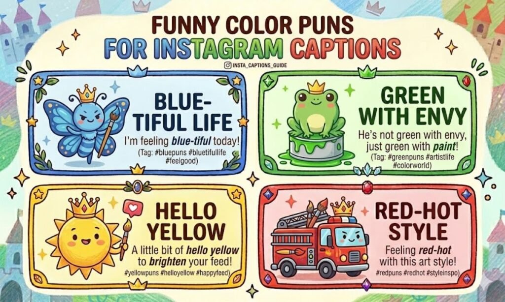 Funny Color Puns for Instagram Captions
