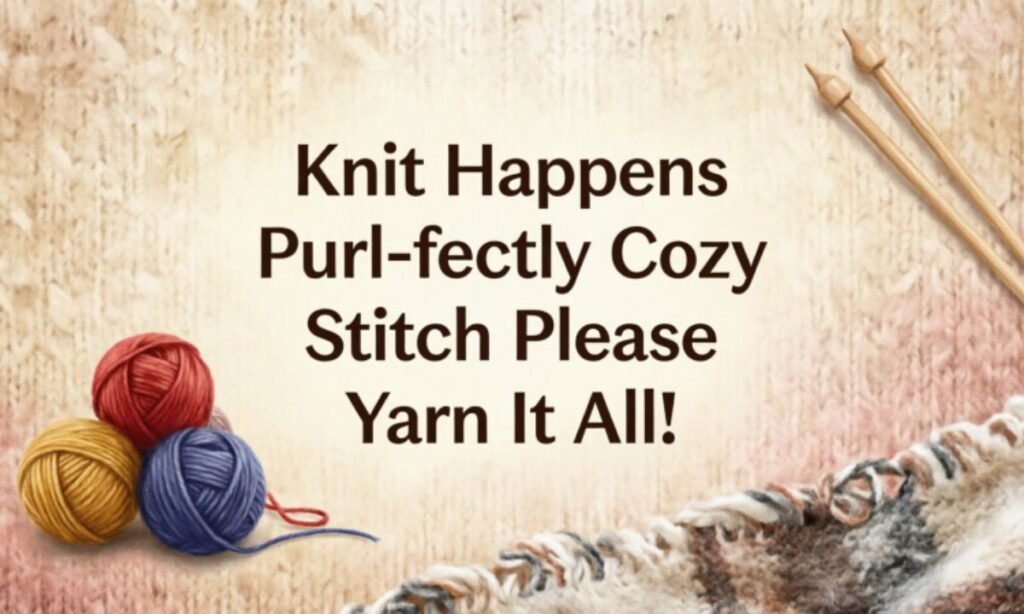 Knitting Puns Captions