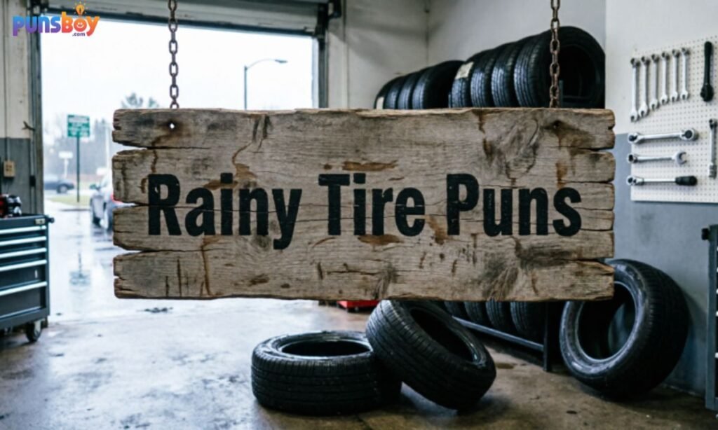 Rainy Tire Puns