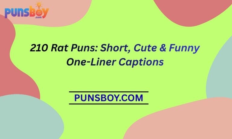 210 Rat Puns Short, Cute & Funny One-Liner Captions