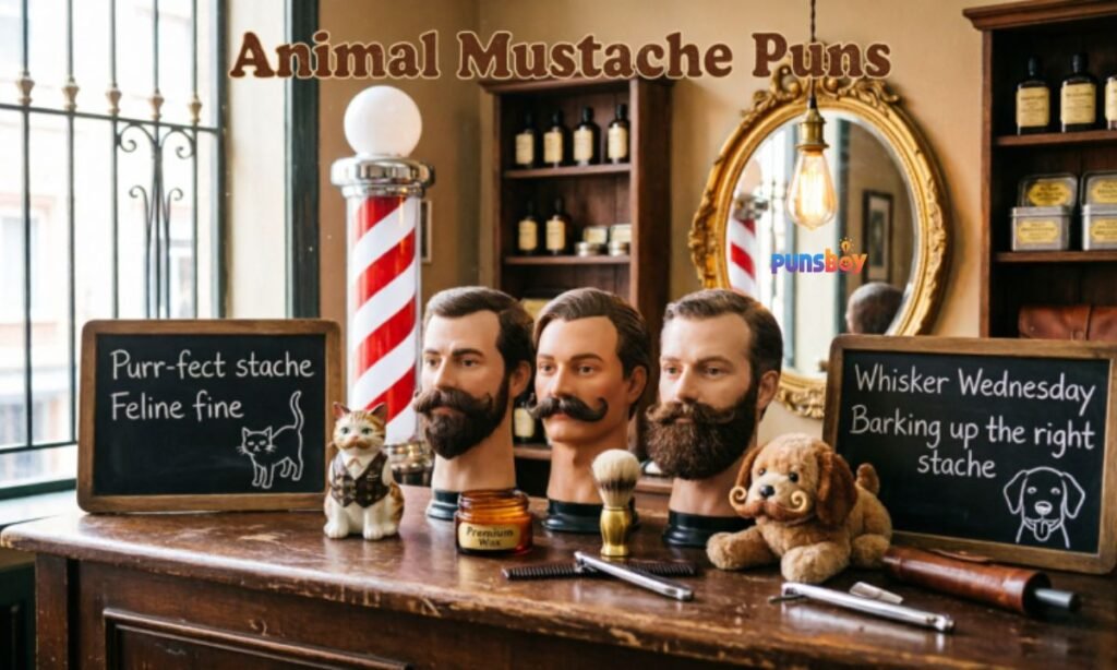 Animal Mustache Puns