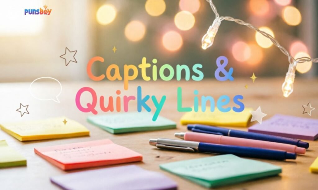 Captions & Quirky Lines