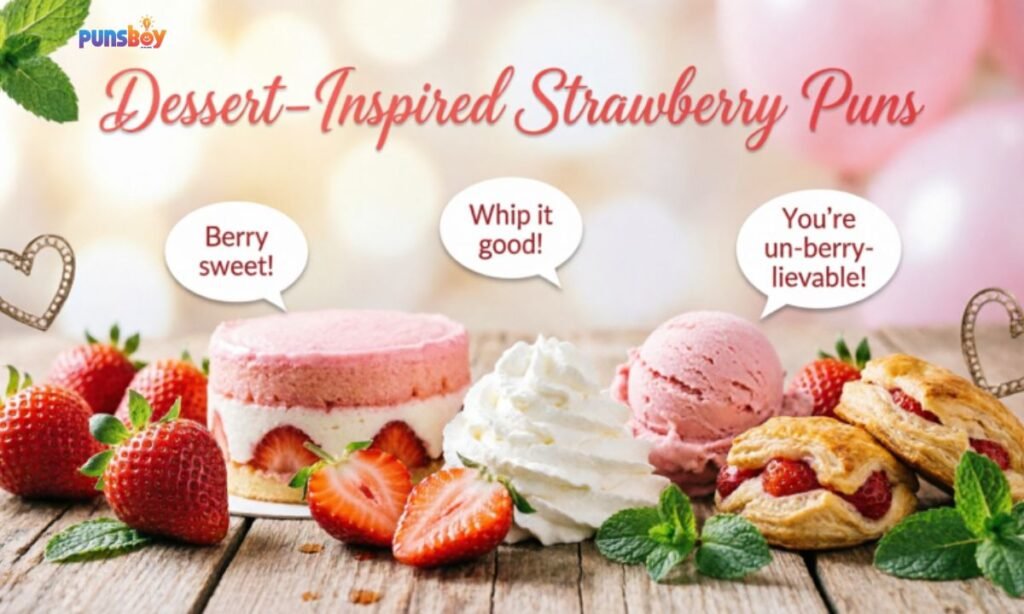 Dessert-Inspired Strawberry Puns