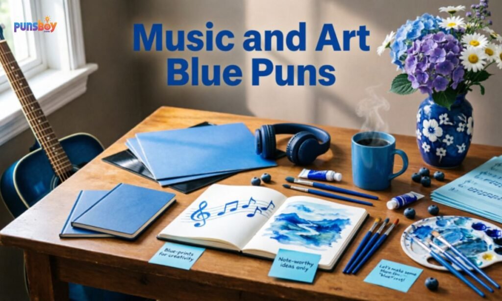 Music and Art Blue Puns