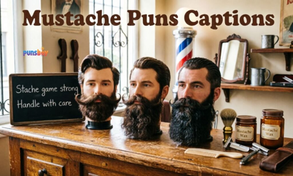 Mustache Puns Captions