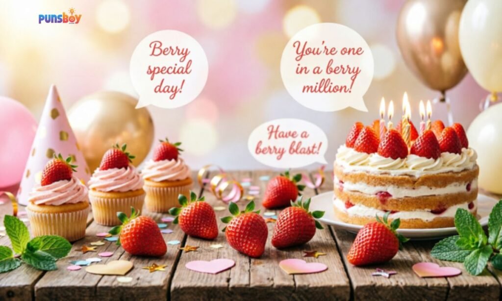 Strawberry Puns for Birthdays & Celebrations