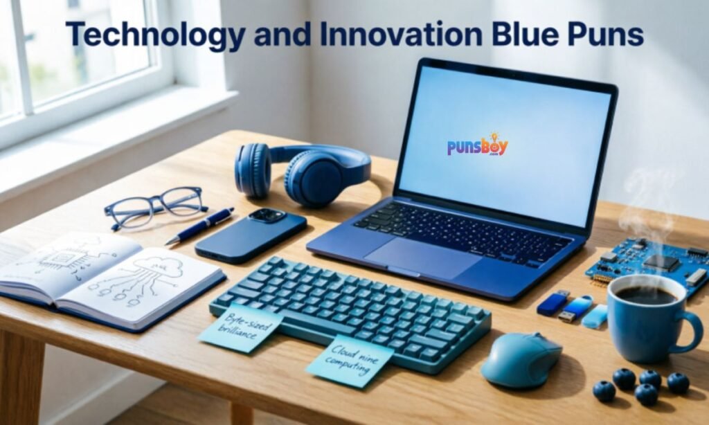 Technology and Innovation Blue Puns