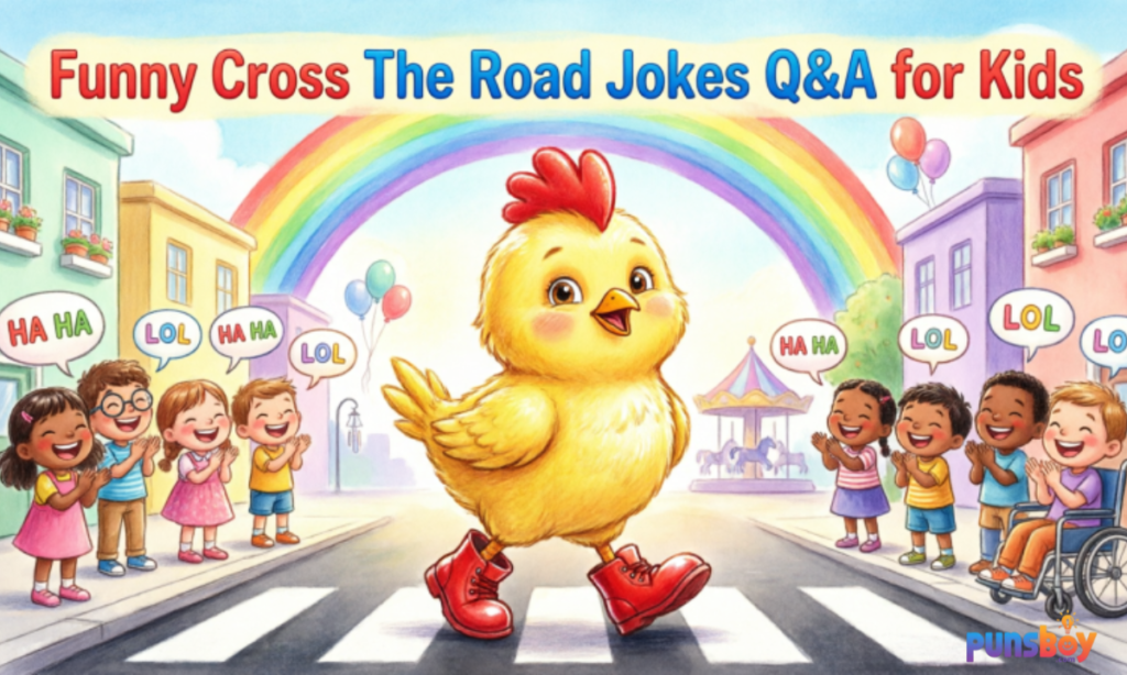 Funny Cross The Road Jokes Q&A for Kids