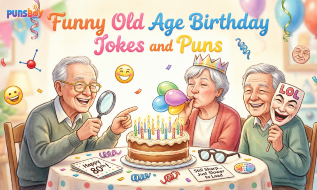 Funny Old Age Birthday Jokes and Puns