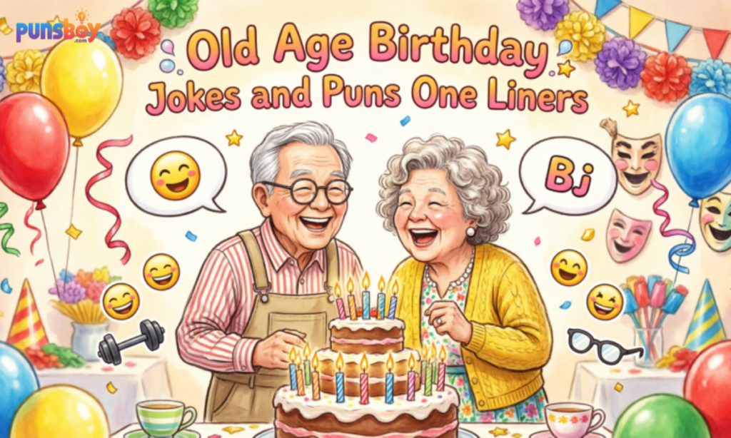 Old Age Birthday Jokes and Puns One Liners