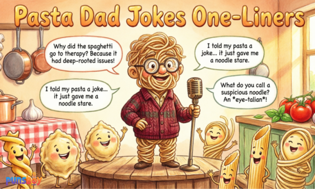 Pasta Dad Jokes One-Liners