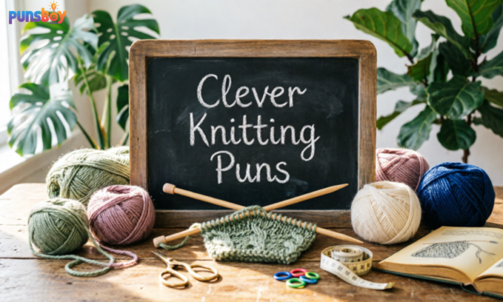 Clever knitting puns