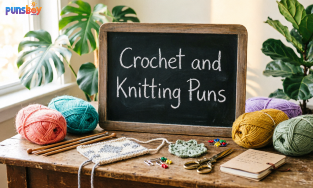 Crochet and knitting puns