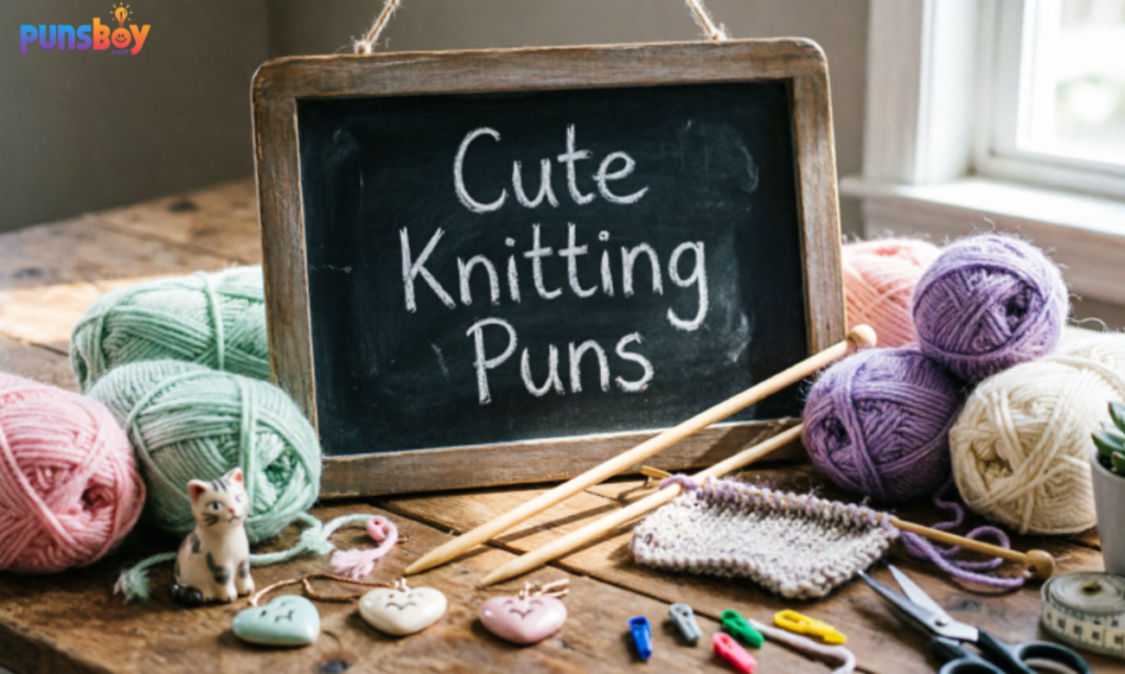 Cute knitting puns